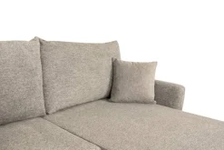 Ecksofa mit Bettfunktion und Bettkasten beige Webstoff B/H/T: ca. 218x90x168 cm