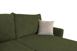 Ecksofa mit Bettfunktion und Bettkasten grün Webstoff B/H/T: ca. 218x90x168 cm