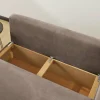 Ecksofa mit Bettfunktion und Bettkasten hellbraun Microfaser B/H/T: ca. 191x70x142 cm