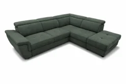 Ecksofa mit Bettfunktion und Bettkasten dunkelgrün Flachgewebe B/H/T: ca. 267x75x238 cm