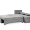 Ecksofa mit Bettfunktion und Bettkasten hellgrau Feinstruktur B/H/T: ca. 191x70x142 cm