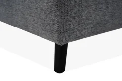 Ecksofa mit Bettfunktion und Bettkasten grau Microfaser B/H/T: ca. 235x90x159 cm