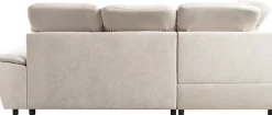Ecksofa mit Bettfunktion und Bettkasten pearl Microfaser B/H/T: ca. 260x107x214 cm
