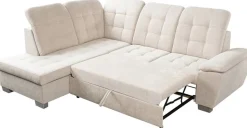 Ecksofa mit Bettfunktion und Bettkasten pearl Microfaser B/H/T: ca. 260x107x214 cm