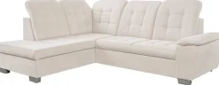 Ecksofa mit Bettfunktion und Bettkasten pearl Microfaser B/H/T: ca. 260x107x214 cm