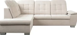 Ecksofa mit Bettfunktion und Bettkasten pearl Microfaser B/H/T: ca. 260x107x214 cm