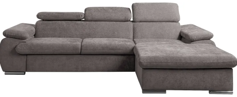 Ecksofa mit Bettfunktion und Bettkasten stone Polyester B/H/T: ca. 284x102x196 cm