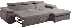 Ecksofa mit Bettfunktion und Bettkasten stone Polyester B/H/T: ca. 284x102x196 cm