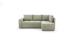 Ecksofa mit Bettfunktion und Bettkasten grün Flachgewebe B/T: ca. 238x167 cm