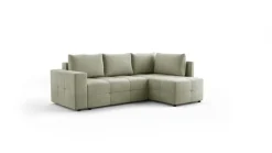 Ecksofa mit Bettfunktion und Bettkasten grün Flachgewebe B/T: ca. 238x167 cm