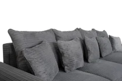Ecksofa mit Bettfunktion und Bettkasten grau Microfaser B/H/T: ca. 293x96x178 cm