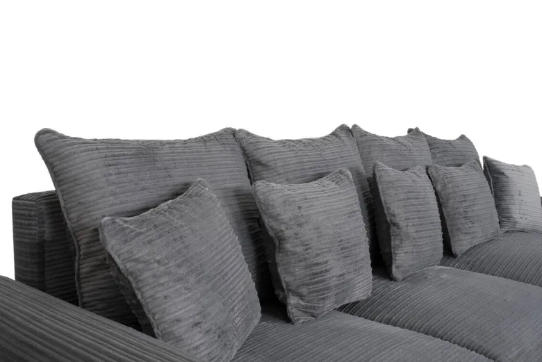 Ecksofa mit Bettfunktion und Bettkasten grau Microfaser B/H/T: ca. 293x96x178 cm