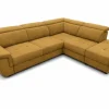 Ecksofa mit Bettfunktion und Bettkasten senf Flachgewebe B/H/T: ca. 267x75x238 cm