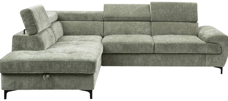 Ecksofa mit Bettfunktion und Bettkasten mint Microfaser B/H/T: ca. 256x73x202 cm