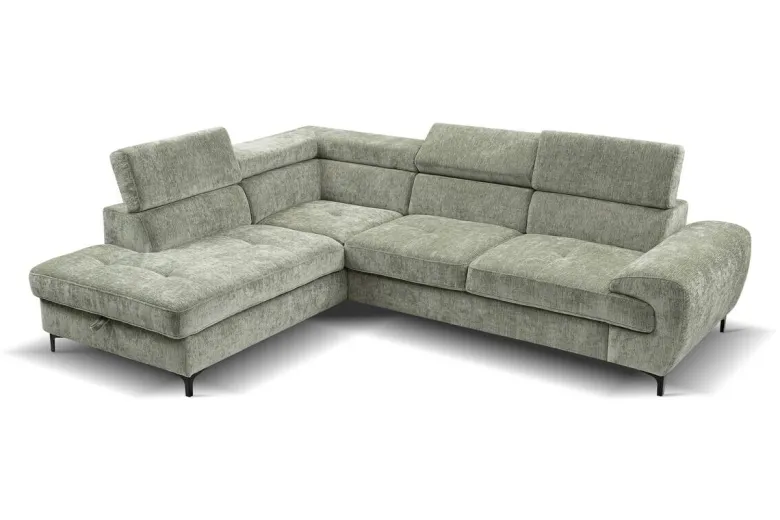 Ecksofa mit Bettfunktion und Bettkasten mint Microfaser B/H/T: ca. 256x73x202 cm
