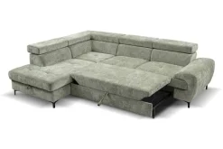 Ecksofa mit Bettfunktion und Bettkasten mint Microfaser B/H/T: ca. 256x73x202 cm