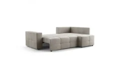 Ecksofa mit Bettfunktion und Bettkasten stone Flachgewebe B/T: ca. 238x167 cm