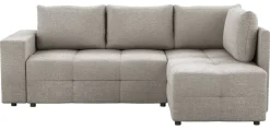 Ecksofa mit Bettfunktion und Bettkasten stone Flachgewebe B/T: ca. 238x167 cm