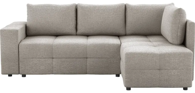 Ecksofa mit Bettfunktion und Bettkasten stone Flachgewebe B/T: ca. 238x167 cm