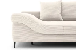 Ecksofa mit Bettfunktion und Bettkasten natur Polyester B/H/T: ca. 191x92x106 cm