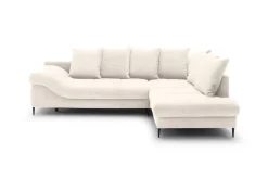 Ecksofa mit Bettfunktion und Bettkasten natur Polyester B/H/T: ca. 191x92x106 cm