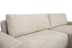 Ecksofa mit Bettfunktion und Bettkasten beige Microfaser B/H/T: ca. 293x88x172 cm