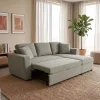 Ecksofa mit Bettfunktion und Bettkasten grün Webstoff B/H/T: ca. 234x86x144 cm
