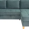 Ecksofa mit Bettfunktion und Bettkasten azur Microfaser B/H/T: ca. 231x86x150 cm