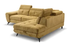 Ecksofa mit Bettfunktion und Bettkasten senf Microfaser B/H/T: ca. 274x82x231 cm