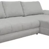 Ecksofa mit Bettfunktion und Bettkasten Lorenz hellgrau Microfaser B/H/T: ca. 284x74x180 cm