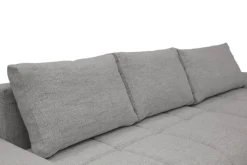 Ecksofa mit Bettfunktion und Bettkasten Lorenz hellgrau Microfaser B/H/T: ca. 284x74x180 cm