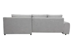 Ecksofa mit Bettfunktion und Bettkasten Lorenz hellgrau Microfaser B/H/T: ca. 284x74x180 cm