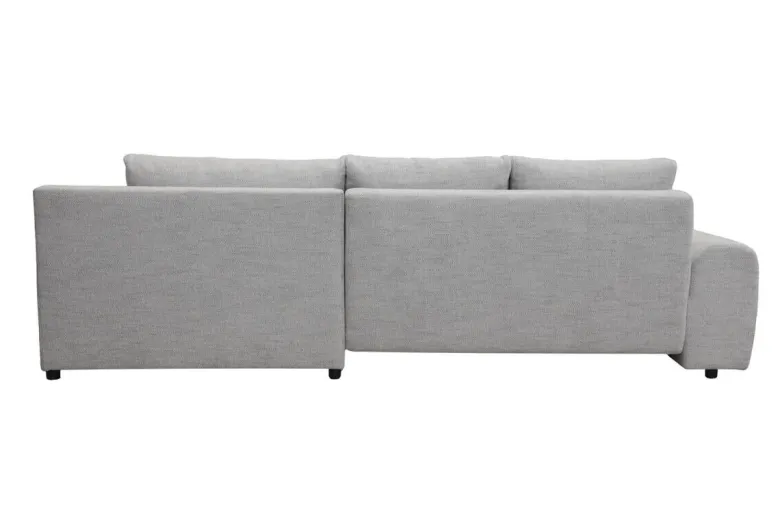 Ecksofa mit Bettfunktion und Bettkasten Lorenz hellgrau Microfaser B/H/T: ca. 284x74x180 cm