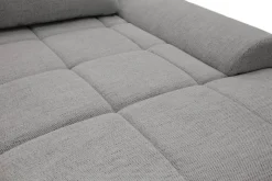 Ecksofa mit Bettfunktion und Bettkasten Lorenz hellgrau Microfaser B/H/T: ca. 284x74x180 cm