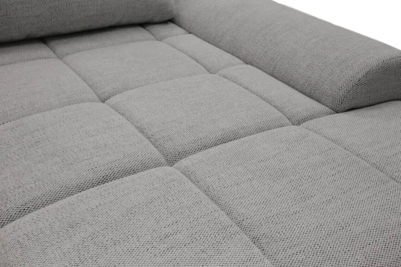 Ecksofa mit Bettfunktion und Bettkasten Lorenz hellgrau Microfaser B/H/T: ca. 284x74x180 cm
