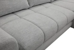 Ecksofa mit Bettfunktion und Bettkasten Lorenz hellgrau Microfaser B/H/T: ca. 284x74x180 cm