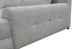 Ecksofa mit Bettfunktion und Bettkasten Lorenz hellgrau Microfaser B/H/T: ca. 284x74x180 cm