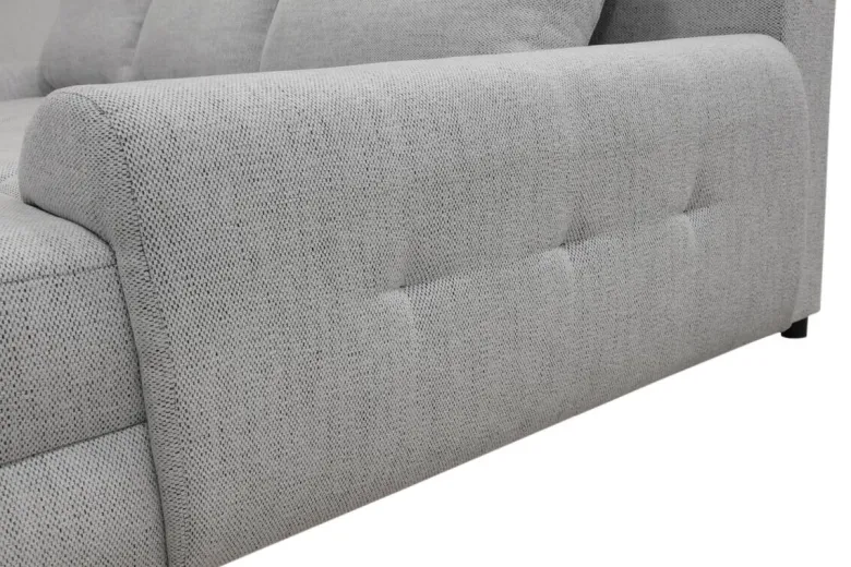 Ecksofa mit Bettfunktion und Bettkasten Lorenz hellgrau Microfaser B/H/T: ca. 284x74x180 cm