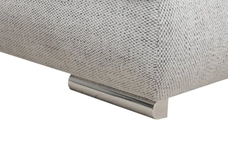 Ecksofa mit Bettfunktion und Bettkasten Lorenz hellgrau Microfaser B/H/T: ca. 284x74x180 cm