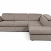 Ecksofa mit Bettfunktion und Bettkasten Greige Flachgewebe B/H/T: ca. 280x108x235 cm