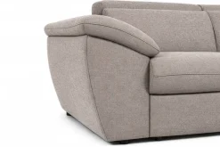 Ecksofa mit Bettfunktion und Bettkasten Greige Flachgewebe B/H/T: ca. 280x108x235 cm