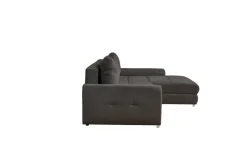 Ecksofa mit Bettfunktion und Bettkasten Lorenz braun Microfaser B/H/T: ca. 284x74x180 cm