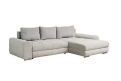 Ecksofa mit Bettfunktion und Bettkasten Lorenz taupe Microfaser B/H/T: ca. 284x74x180 cm