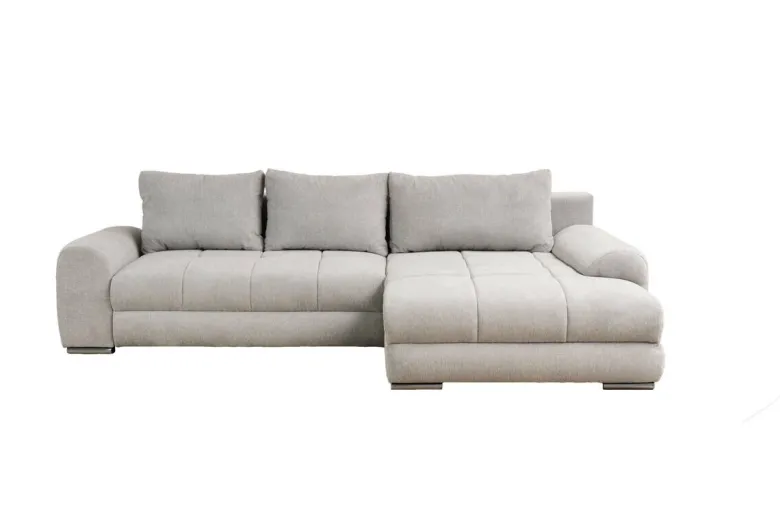 Ecksofa mit Bettfunktion und Bettkasten Lorenz taupe Microfaser B/H/T: ca. 284x74x180 cm