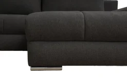 Ecksofa mit Bettfunktion und Bettkasten Lorenz schwarz Microfaser B/H/T: ca. 284x74x180 cm