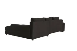 Ecksofa mit Bettfunktion und Bettkasten Lorenz schwarz Microfaser B/H/T: ca. 284x74x180 cm