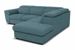 Ecksofa mit Bettfunktion und Bettkasten petrol Flachgewebe B/H/T: ca. 280x108x235 cm