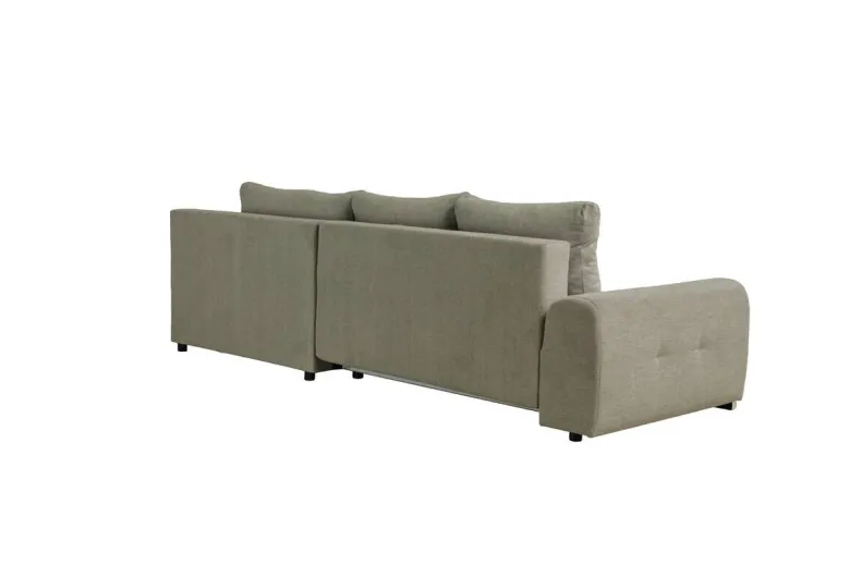 Ecksofa mit Bettfunktion und Bettkasten Lorenz olive Microfaser B/H/T: ca. 284x74x180 cm