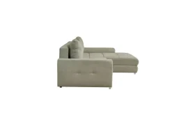 Ecksofa mit Bettfunktion und Bettkasten Lorenz olive Microfaser B/H/T: ca. 284x74x180 cm