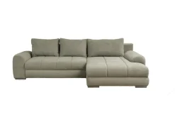 Ecksofa mit Bettfunktion und Bettkasten Lorenz olive Microfaser B/H/T: ca. 284x74x180 cm